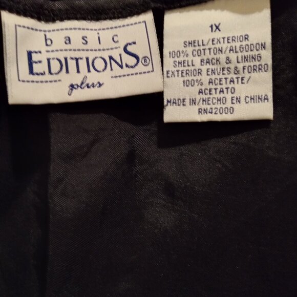 Halloween Vest Patchwork Print 1X by Basic Edition Made in China Cotton/Acetate - Picture 3 of 4